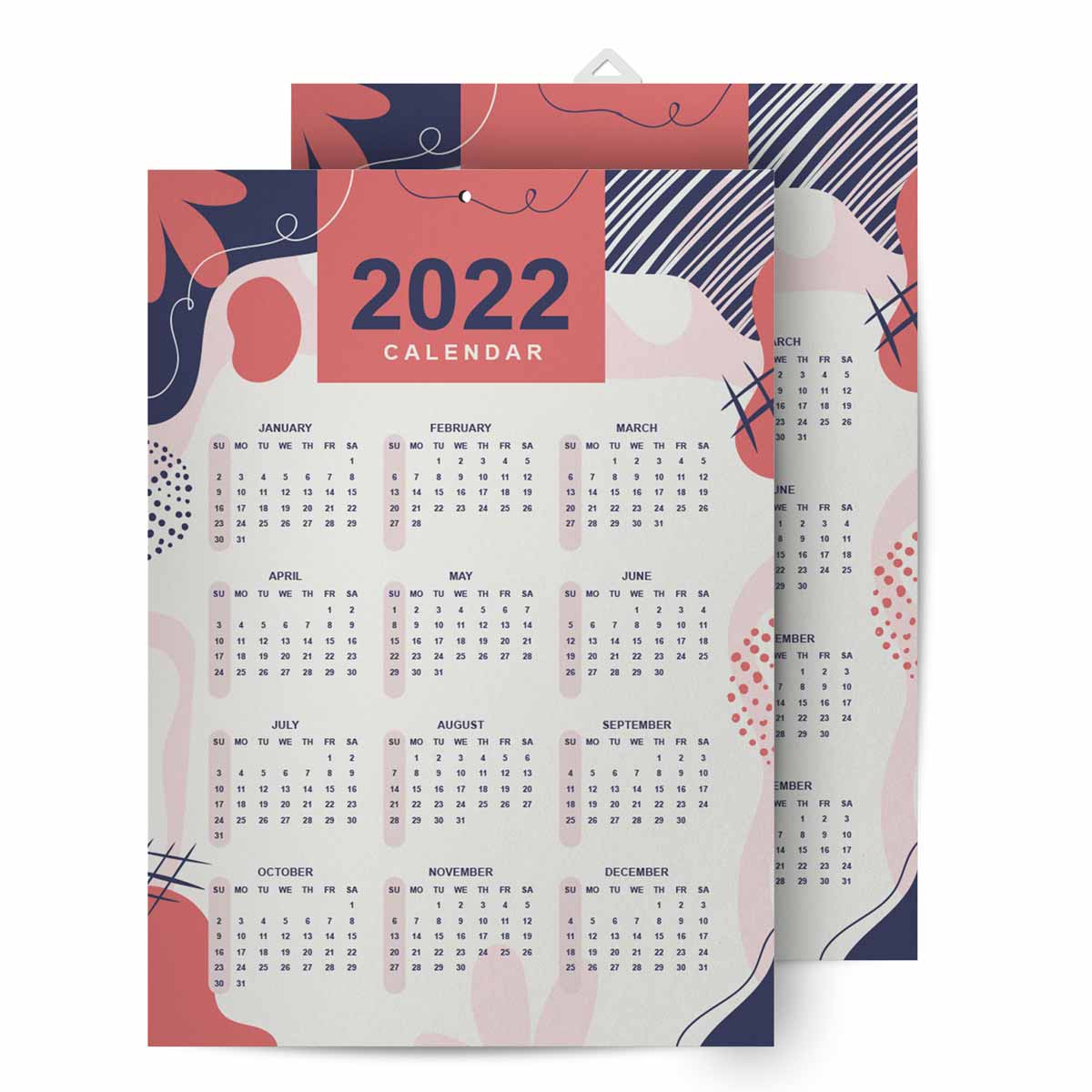 calendari a foglio singolo