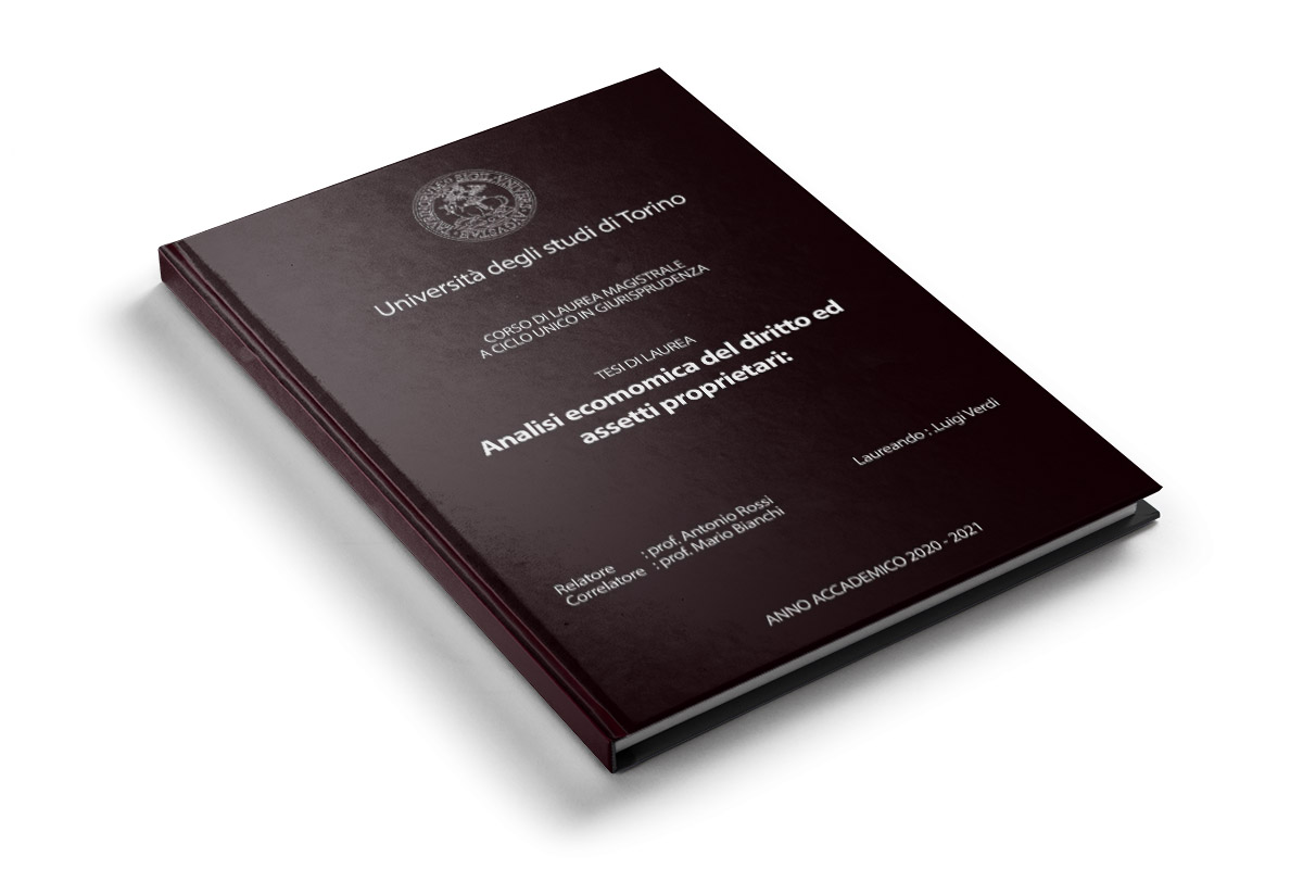Tesi copertina rigida
