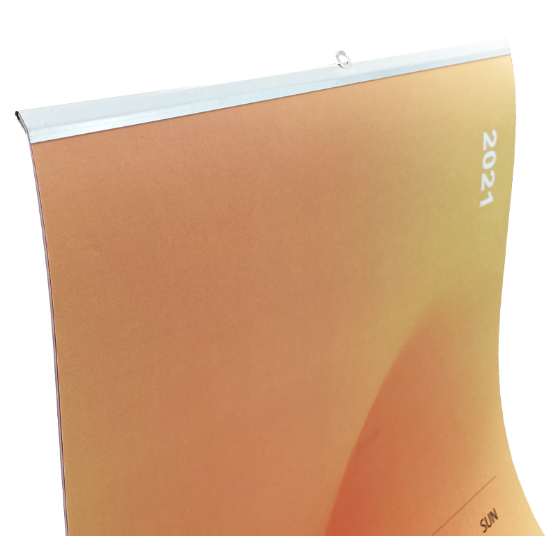 Fotocalendari con profilo metallico