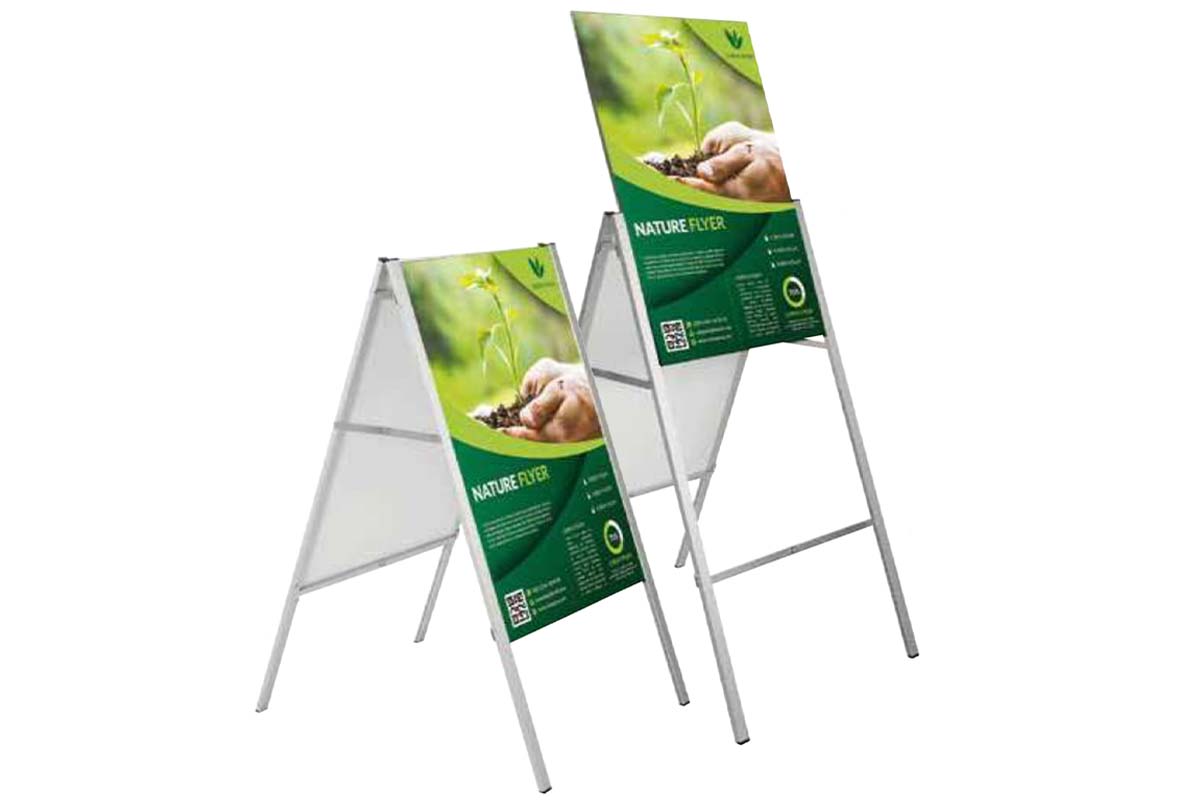 cavalletto bifacciale pubblicitario