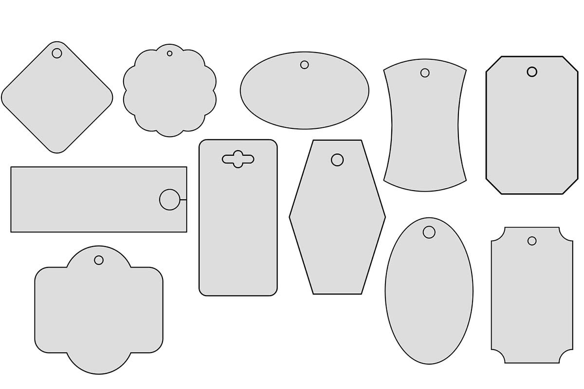 Cartellini sagomati